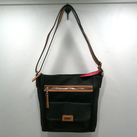 Roestti Faux Leather Black and Brown Full Zip Purse | Pocketbook | Handbag - Picture 8 of 8